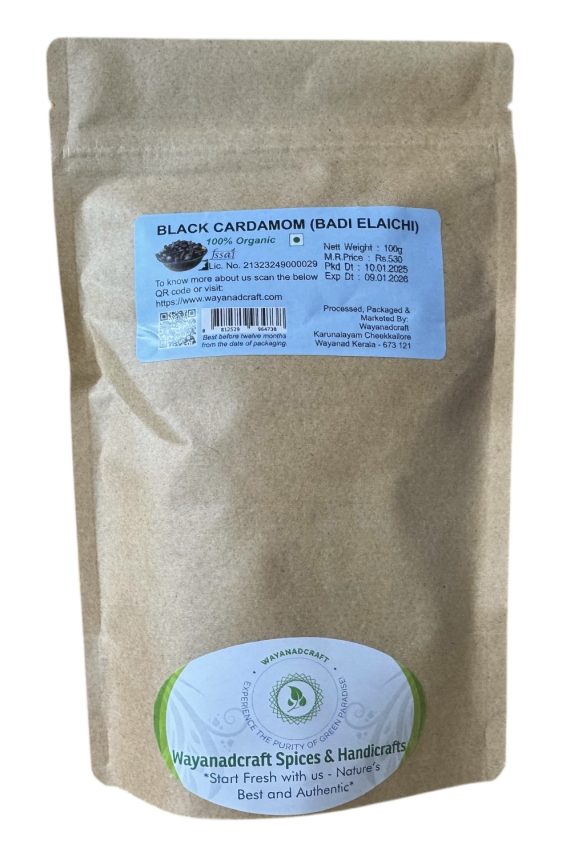 Organic Black Cardamom (Badi Elaichi)